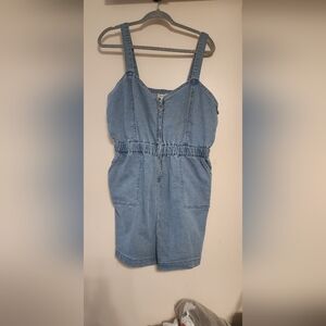 Blue Denim Women's Romper